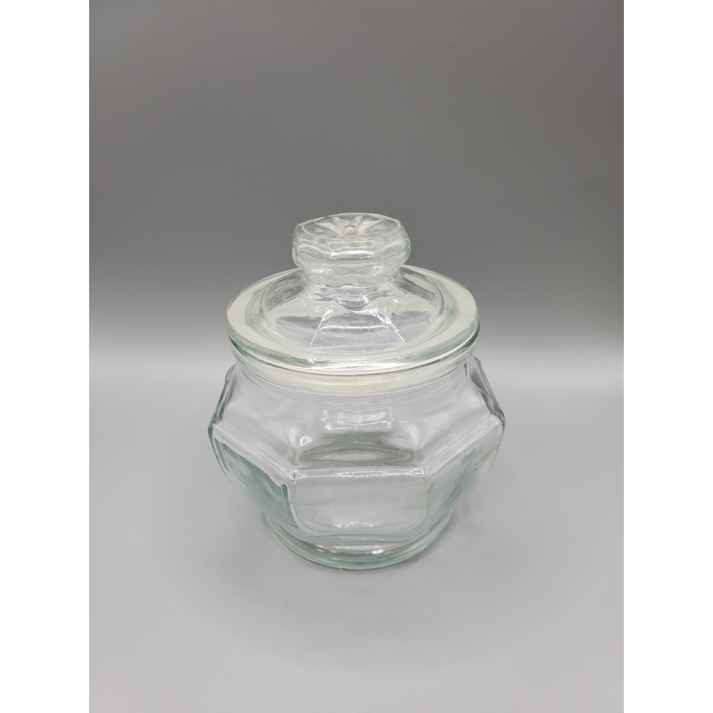 Vintage KIG Indonesia Clear Glass Apothecary Jar